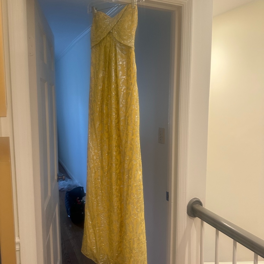 Nicole by Nicole Miller Strapless Yellow Dress
